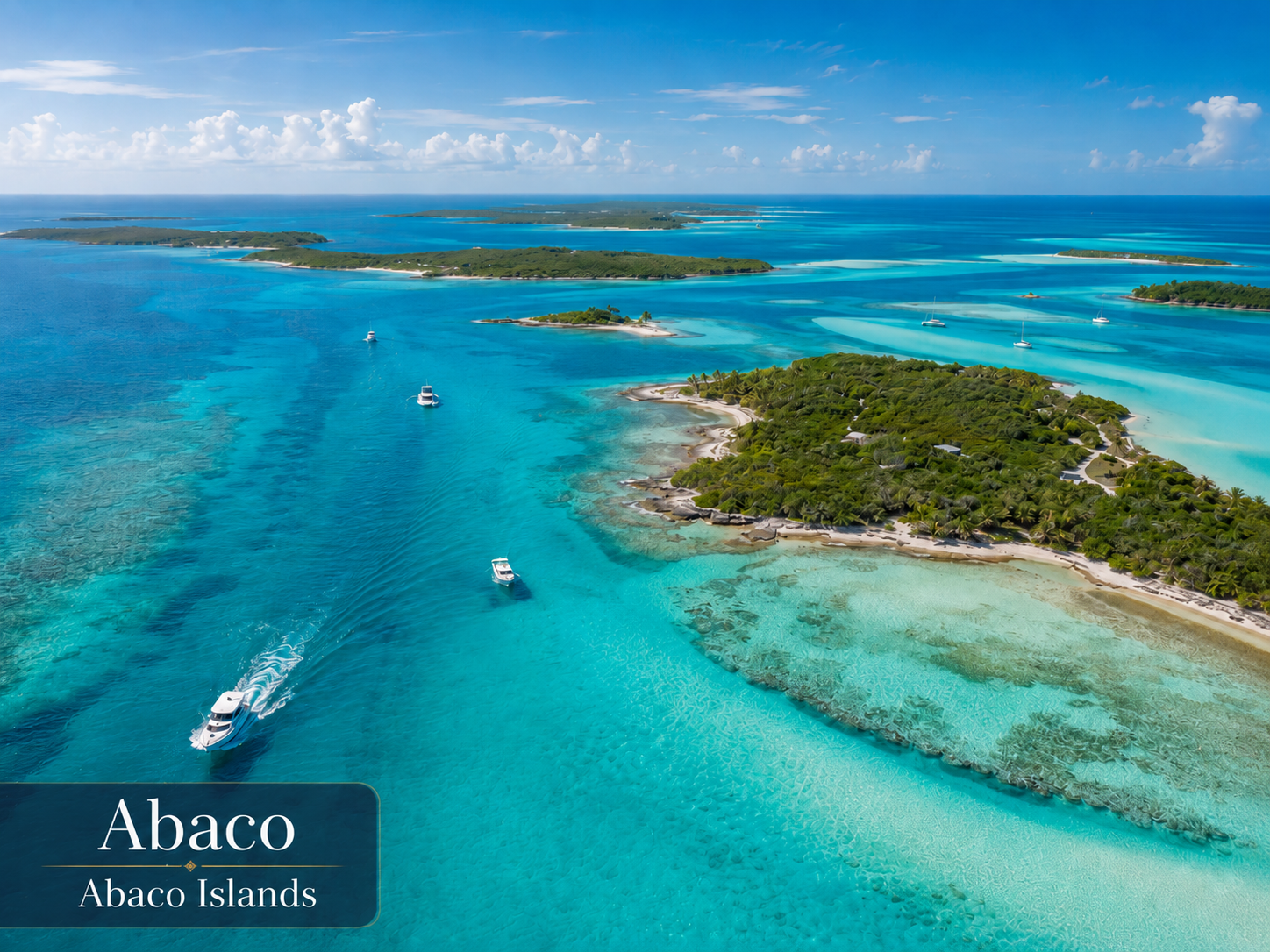 Aerial view of the Abaco Islands