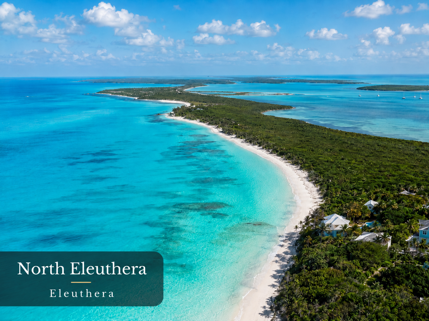 Aerial view of North Eleuthera