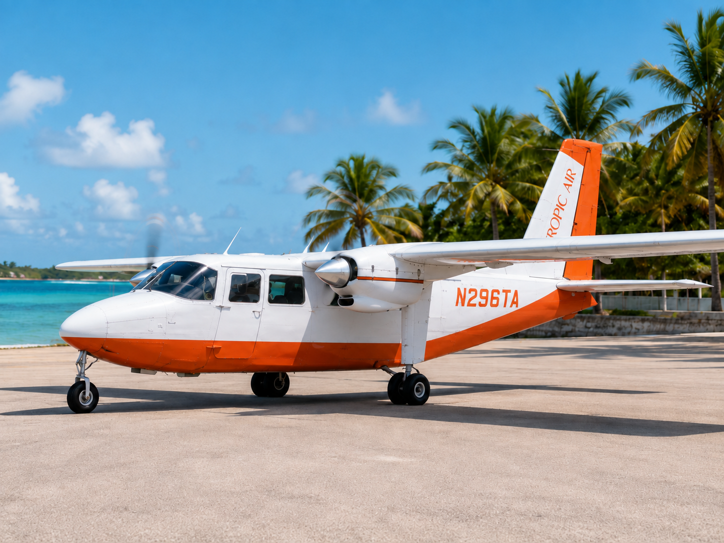 Twin-engine plane charter aircraft